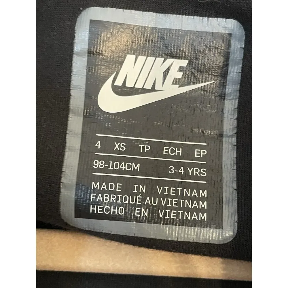 Nike Youth Zip Up Hoodie Tech Fleece Size X-Small 3-4
